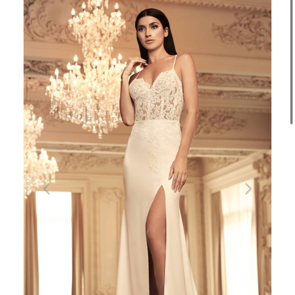 New Paloma Blanca 4800 Wedding Dress Sz 16